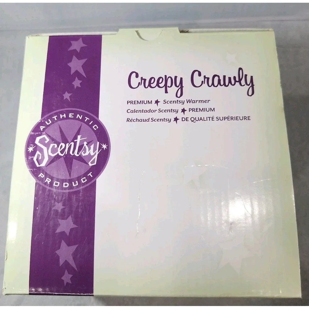 Scentsy Creepy Crawly Premium Wax Warmer Halloween Spider Web Black Ceramic 25W